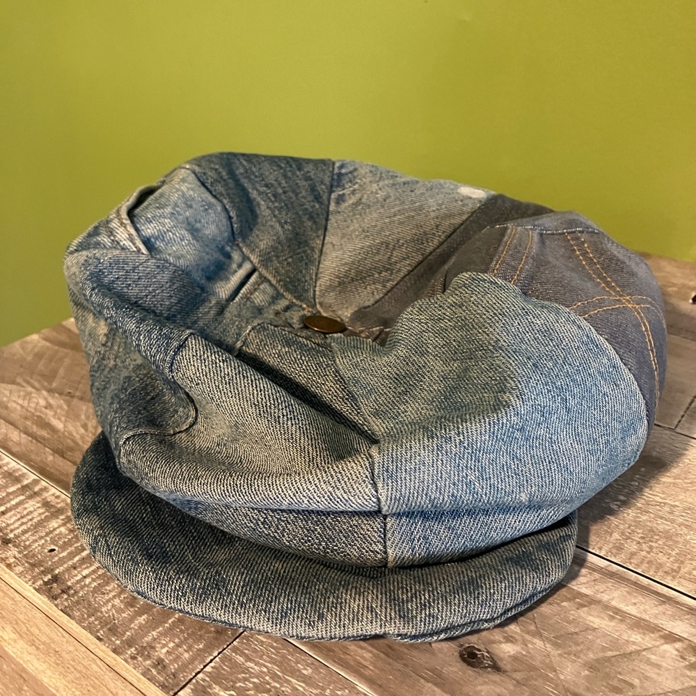 Levi & Strauss Co. Vintage ‘60s Newsboy/ Cabbie/ B-Boy Denim Patchwork Hat